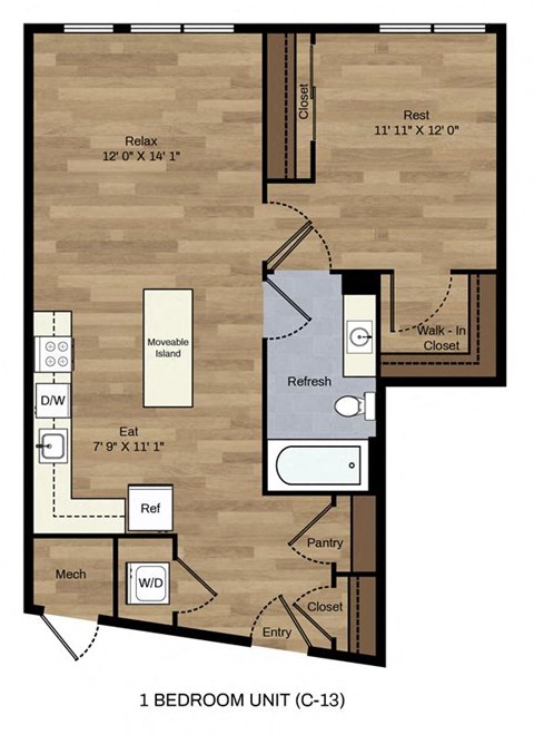 One Bedroom One Bath